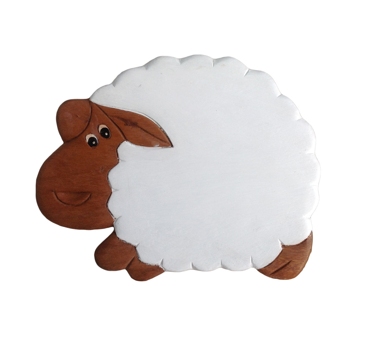 Kids Wooden Step Stool - Cute Sheep