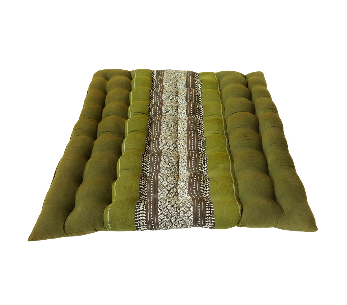 Thai Kapok Zafu and Zambutan Meditation Cushion Set B (Green)